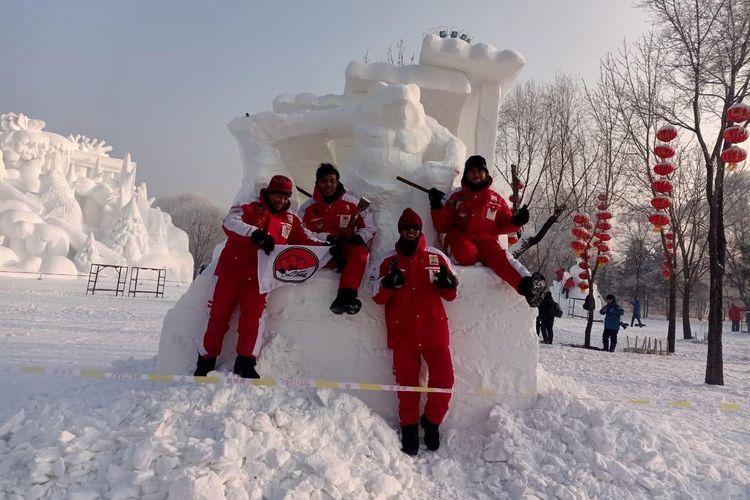 Indonesia Memenangkan Kompetisi Patung Salju di Harbin